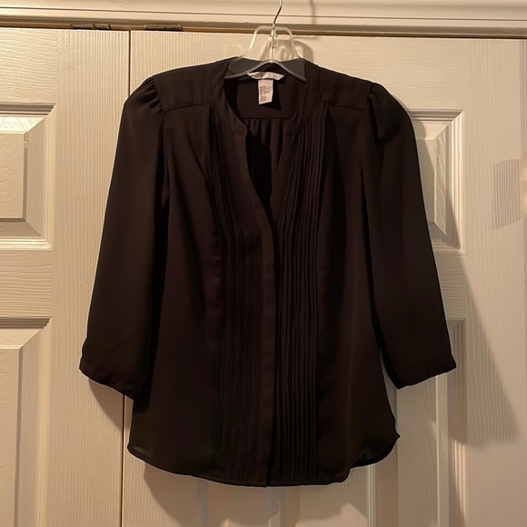 H&M Black Blouse Size 2 - Picture 1 of 4